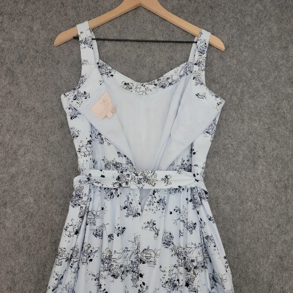 Gal Meets Glam Dress Womens 12 Maxi Sleeveless‎ Belted Lula Cottagecore Toile - Picture 7 of 14